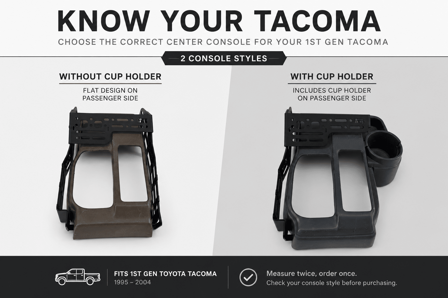 1st Gen Tacoma Center Console Molle Panel 1995 - 2004 - TEQ Offroad