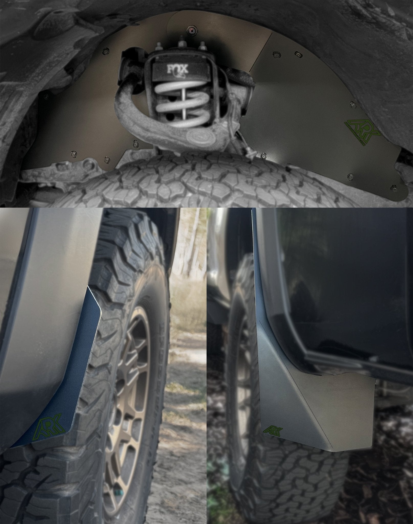 2016 - 2023 Toyota Tacoma TriXpoly Splash Guards & Mudflap Micros - TEQ Offroad