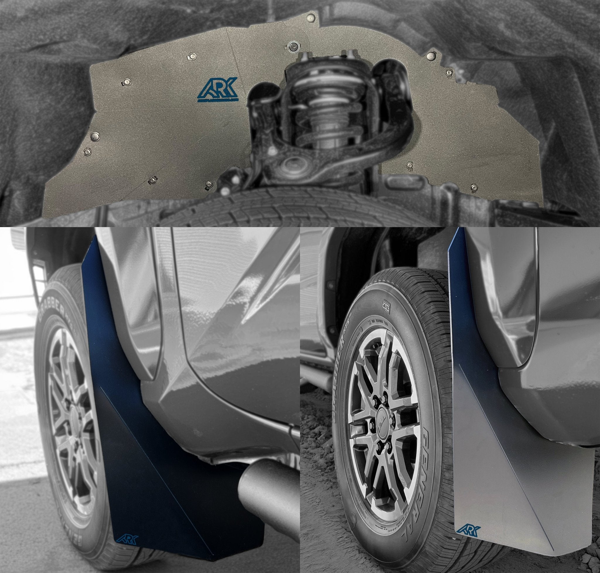 2024+ Toyota Tacoma TriXpoly Splash Guards & Mudflap Micros - TEQ Offroad