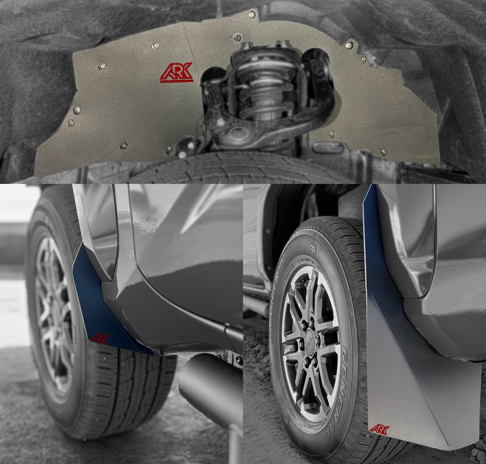 2024+ Toyota Tacoma TriXpoly Splash Guards & Mudflap Micros - TEQ Offroad