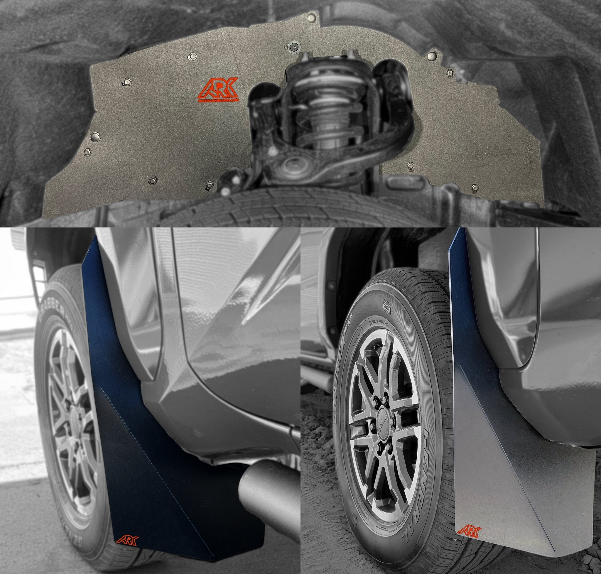 2024+ Toyota Tacoma TriXpoly Splash Guards & Mudflap Micros - TEQ Offroad