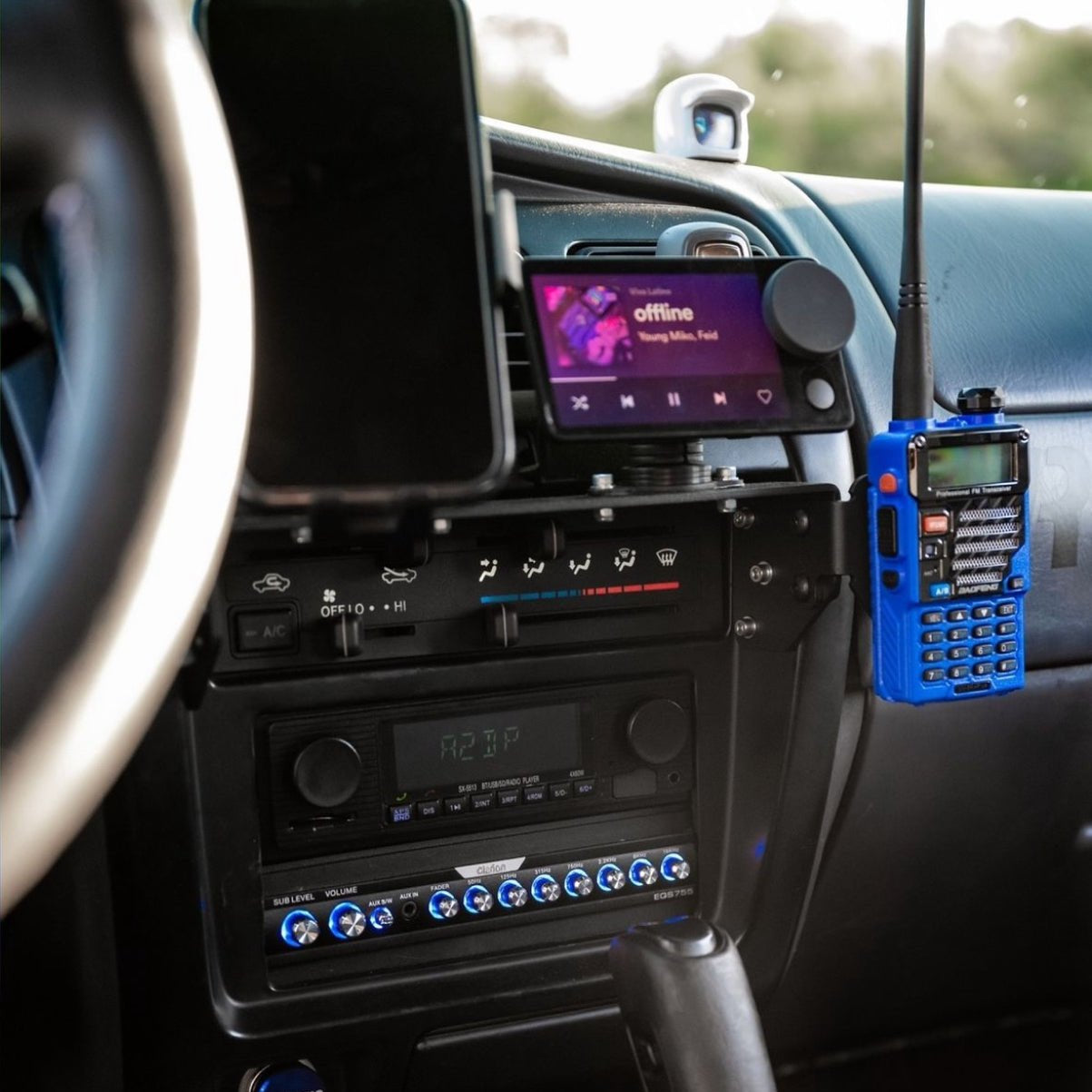 3rd Gen (96 - 02) 4Runner Center Console Dash Modular Accessory Mount (MAM) - TEQ Offroad