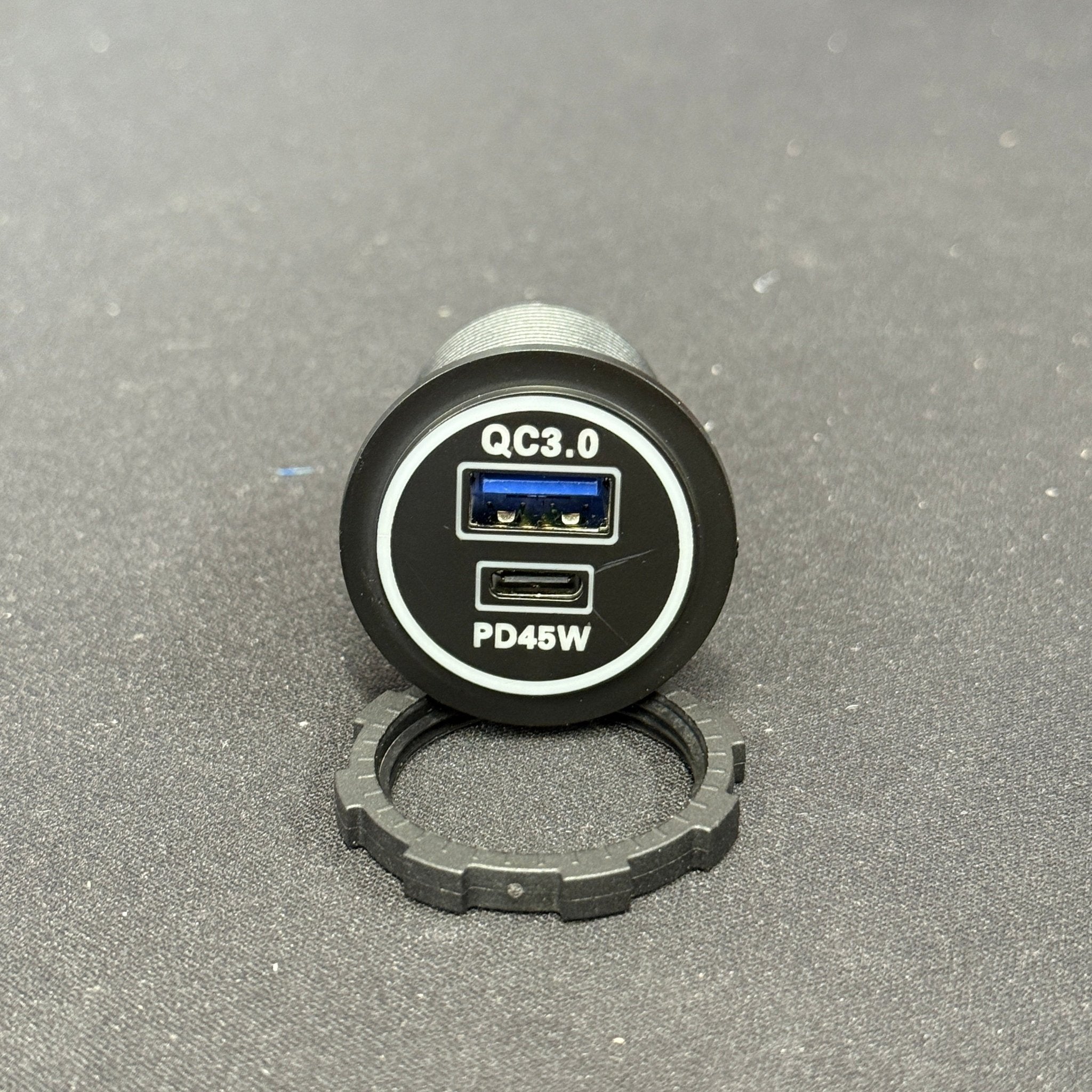 45 Watt PD 18mm Standard 12v USB Socket for TEQ Offroad Power Panels - TEQ Offroad