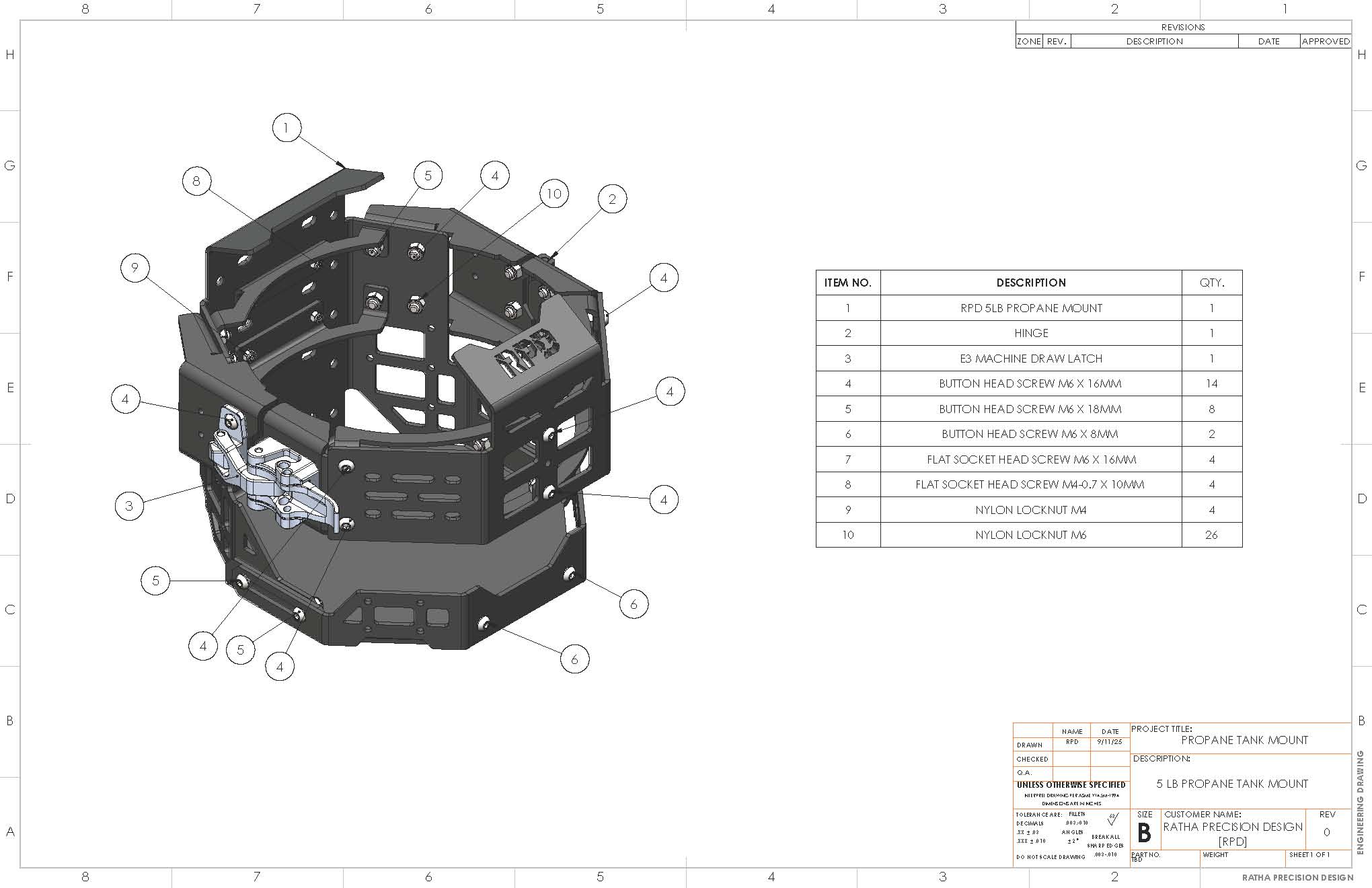 5LB Propane Tank Mount for Outdoor Adventures - TEQ Offroad