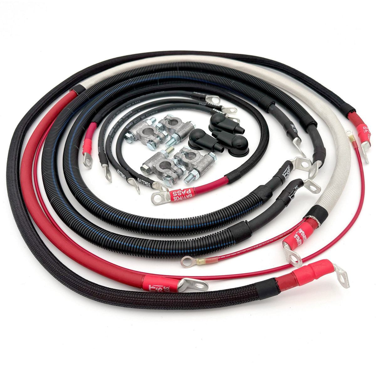 Ford Powerstroke 7.3 Diesel - F250/F350 OBS Battery Cable Kit (1990 - 1997) - TEQ Offroad