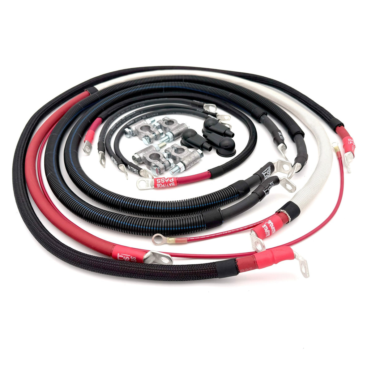 Ford Powerstroke 7.3 Diesel - F250/F350 OBS Battery Cable Kit (1990 - 1997) - TEQ Offroad