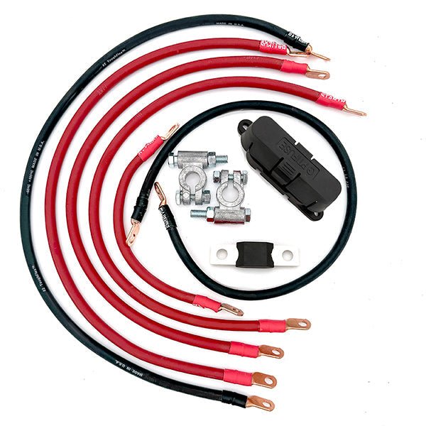 Jeep CJ Big 7 Battery Cable Kit - TEQ Offroad