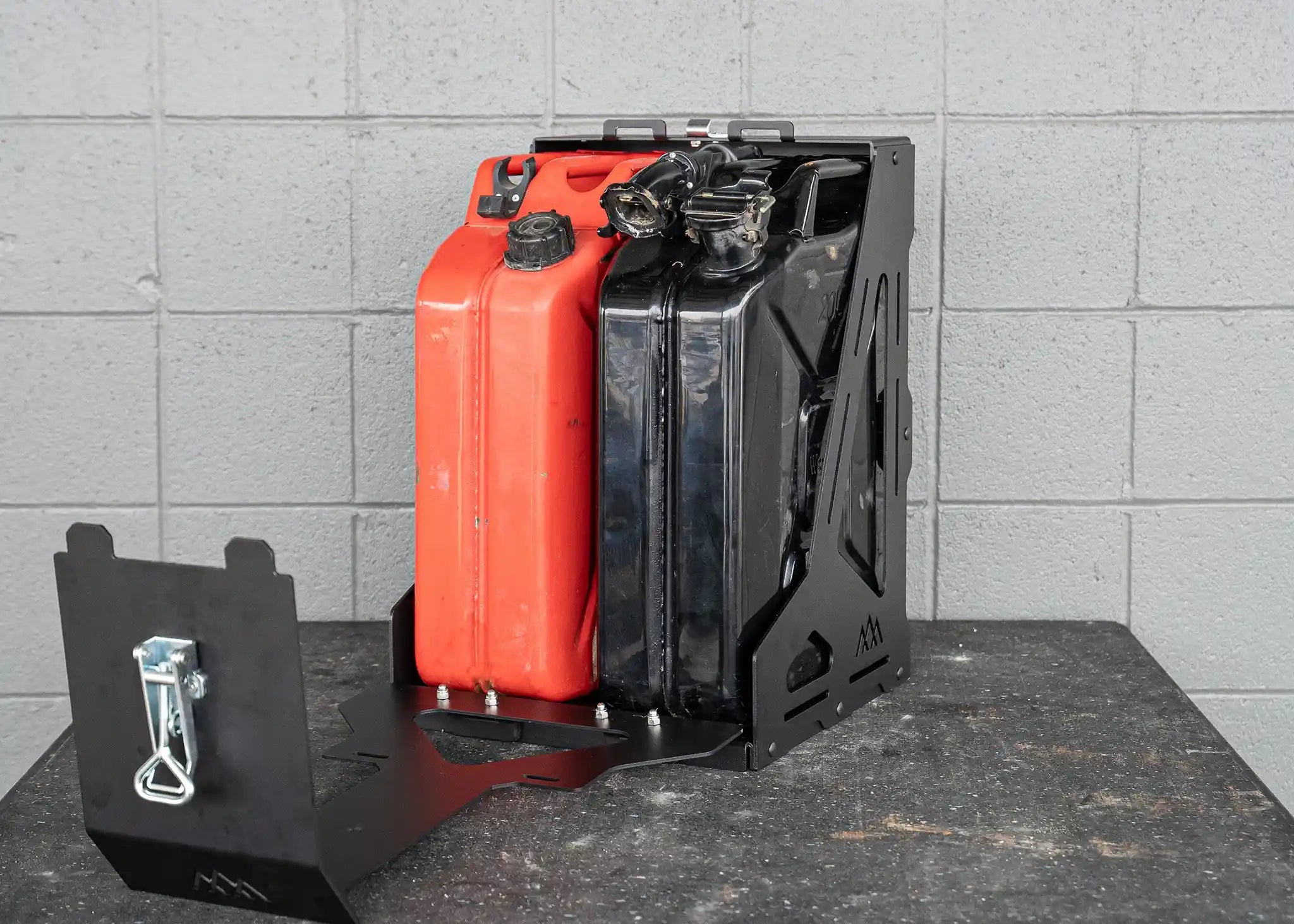 Jerry's Can Holder - Dual Universal Jerry Can Carrier - TEQ Offroad