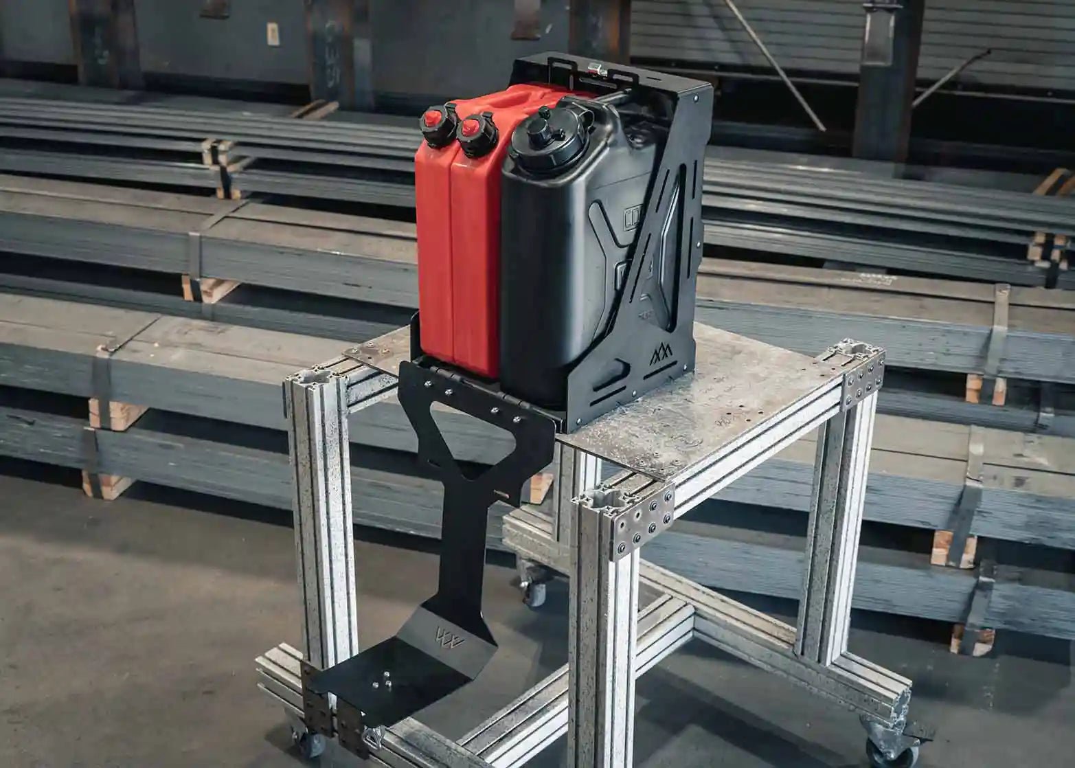 Jerry's Can Holder - Dual Universal Jerry Can Carrier - TEQ Offroad