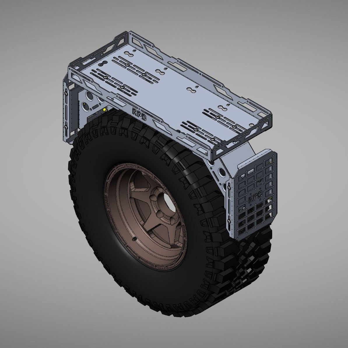 Spare Tire Accessory Tray Rack - TEQ Offroad