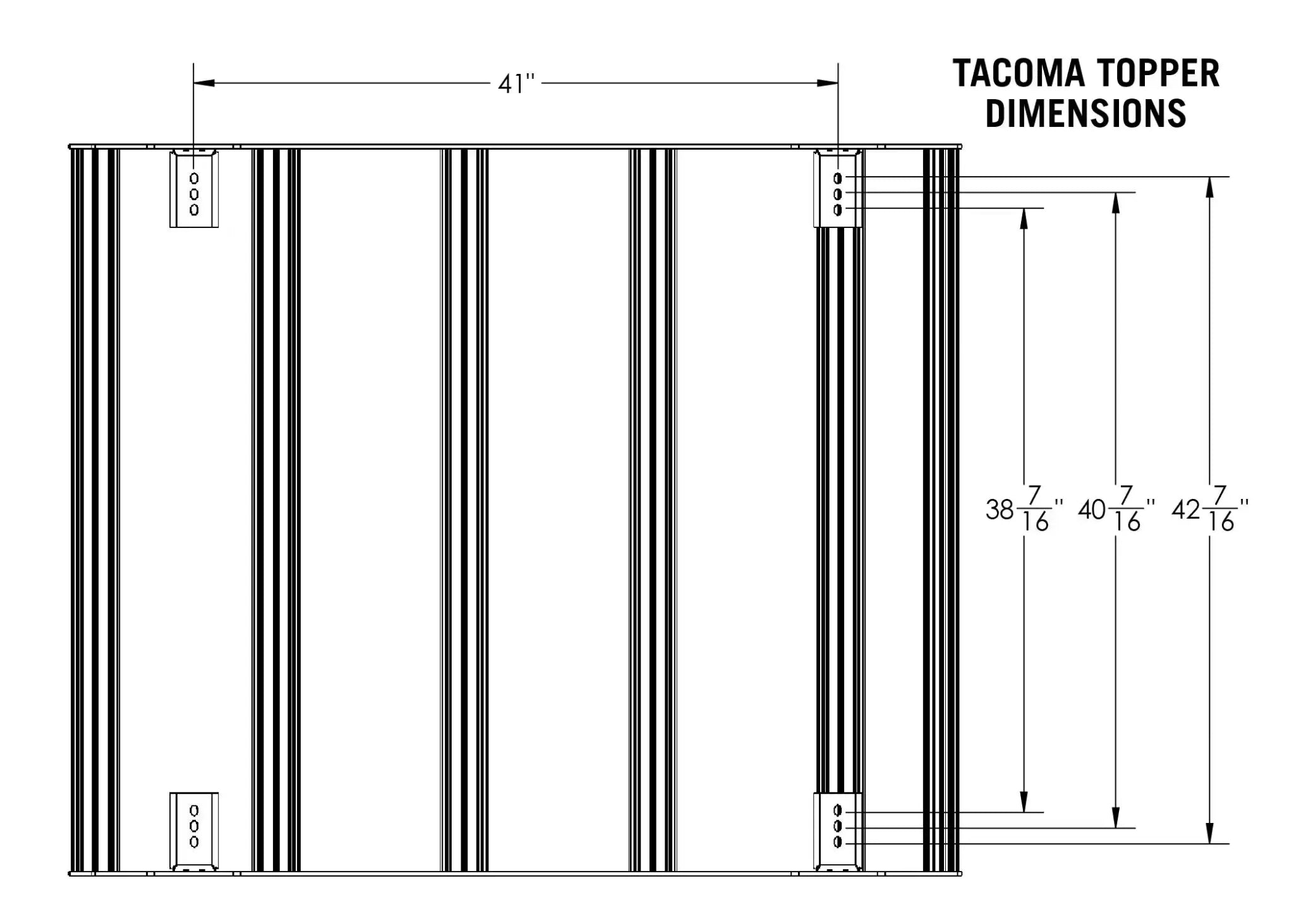Toyota Tacoma Bed Rack - DRIFTR Topper (Add - on) - TEQ Offroad