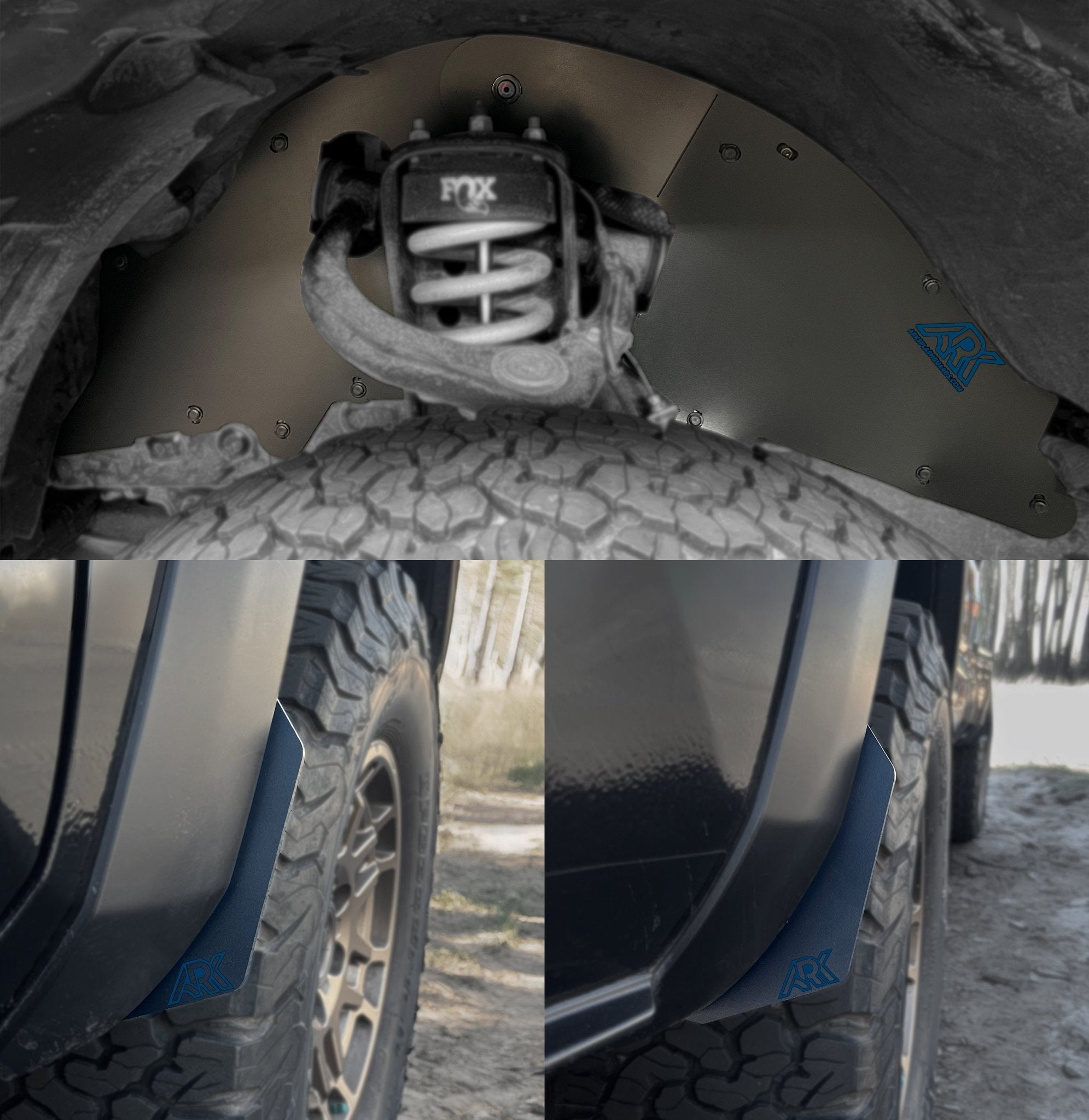 2016 - 2023 Toyota Tacoma TriXpoly Splash Guards & Mudflap Micros - TEQ Offroad