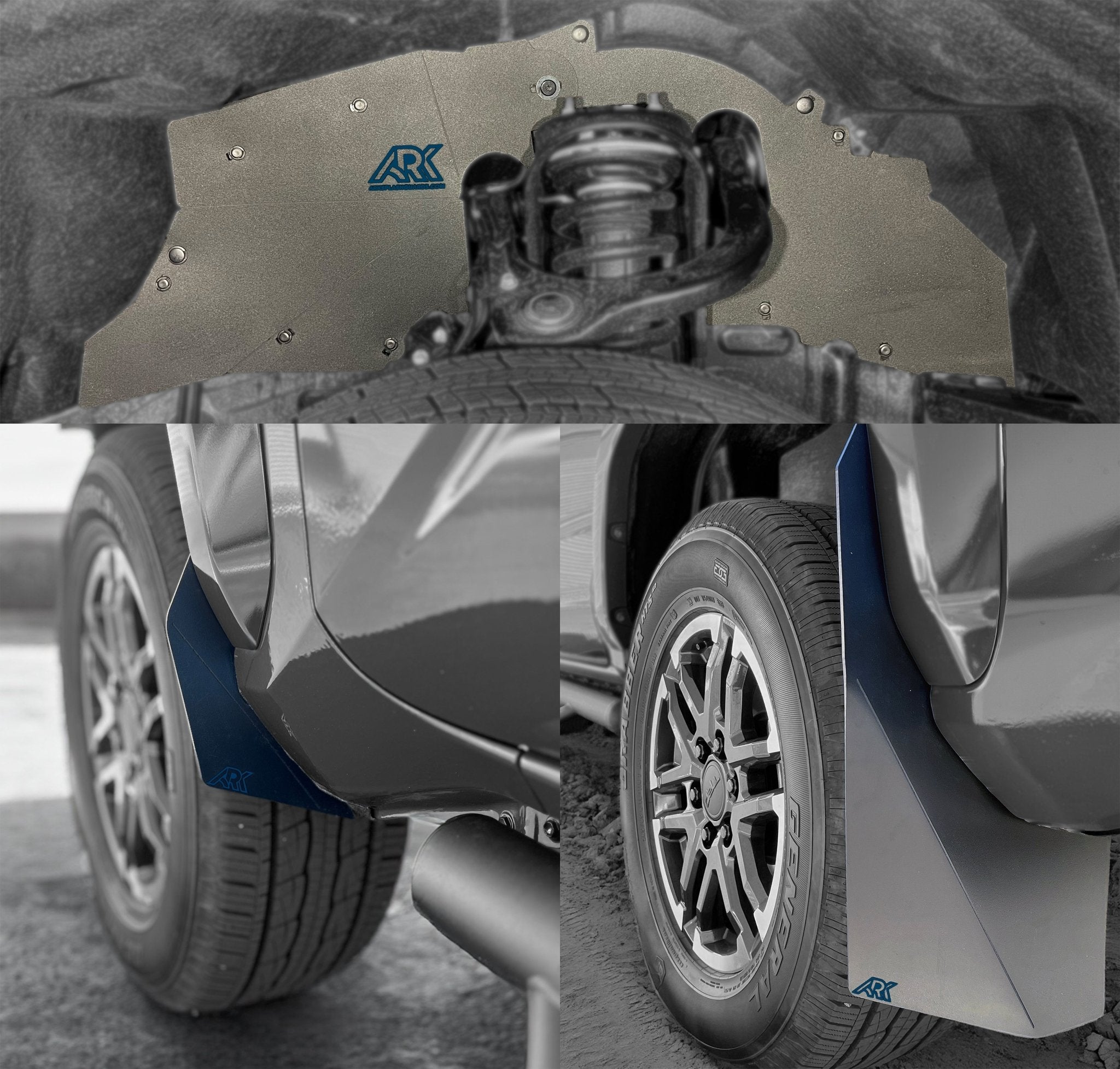 2024+ Toyota Tacoma TriXpoly Splash Guards & Mudflap Micros - TEQ Offroad