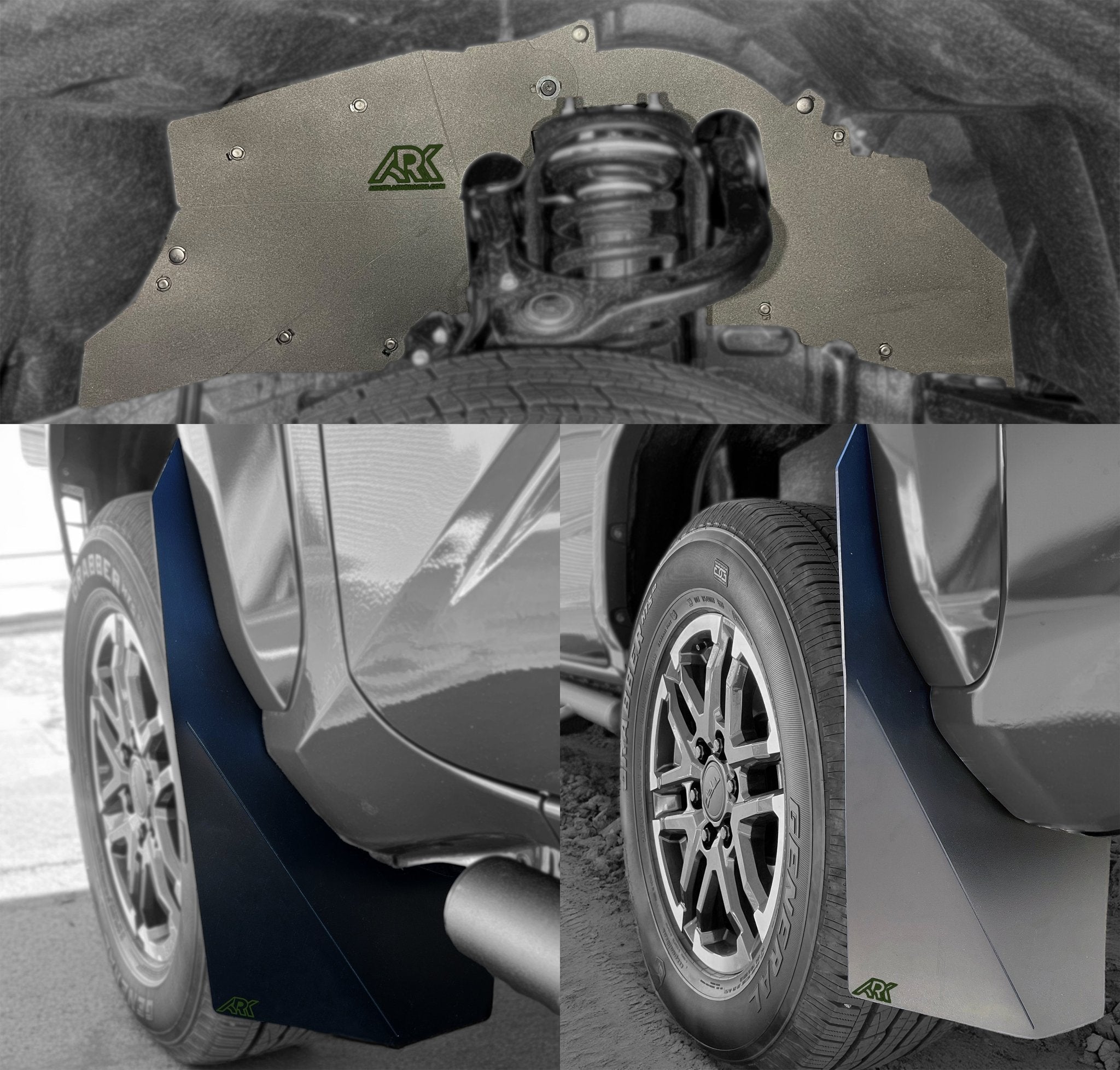 2024+ Toyota Tacoma TriXpoly Splash Guards & Mudflap Micros - TEQ Offroad