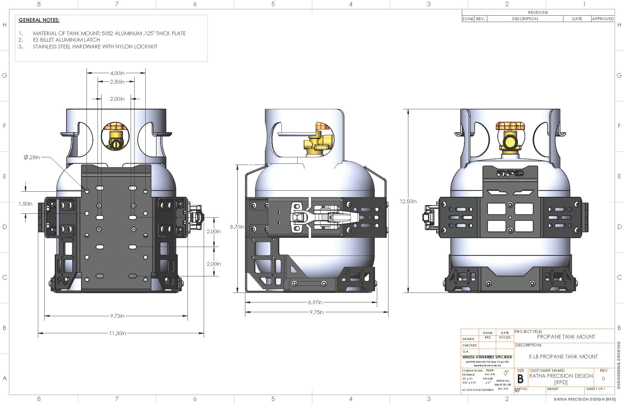 5LB Propane Tank Mount for Outdoor Adventures - TEQ Offroad