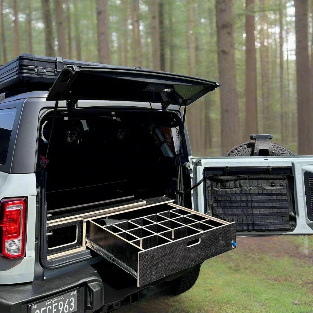 Bronco 4 - Door Single Drawer Storage PreCut Kit - 2 options - TEQ Offroad