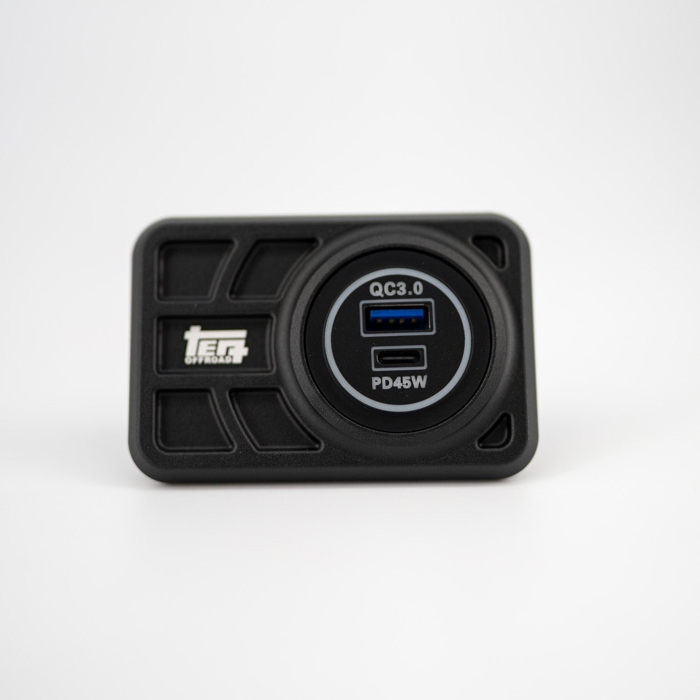 Center Console USB 12V Power Panel | Billet Aluminum | Replaces Ashtray | 1996 - 2002 4Runner - TEQ Offroad