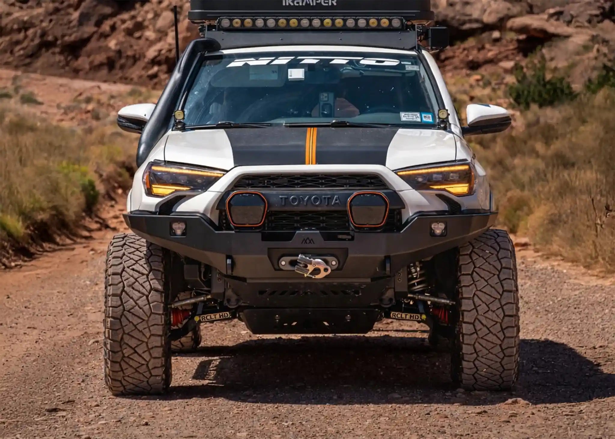 Hi - Lite Overland Toyota 4Runner Front Bumper 5th Gen (2010 - 2024) [No Bull Bar] - TEQ Offroad