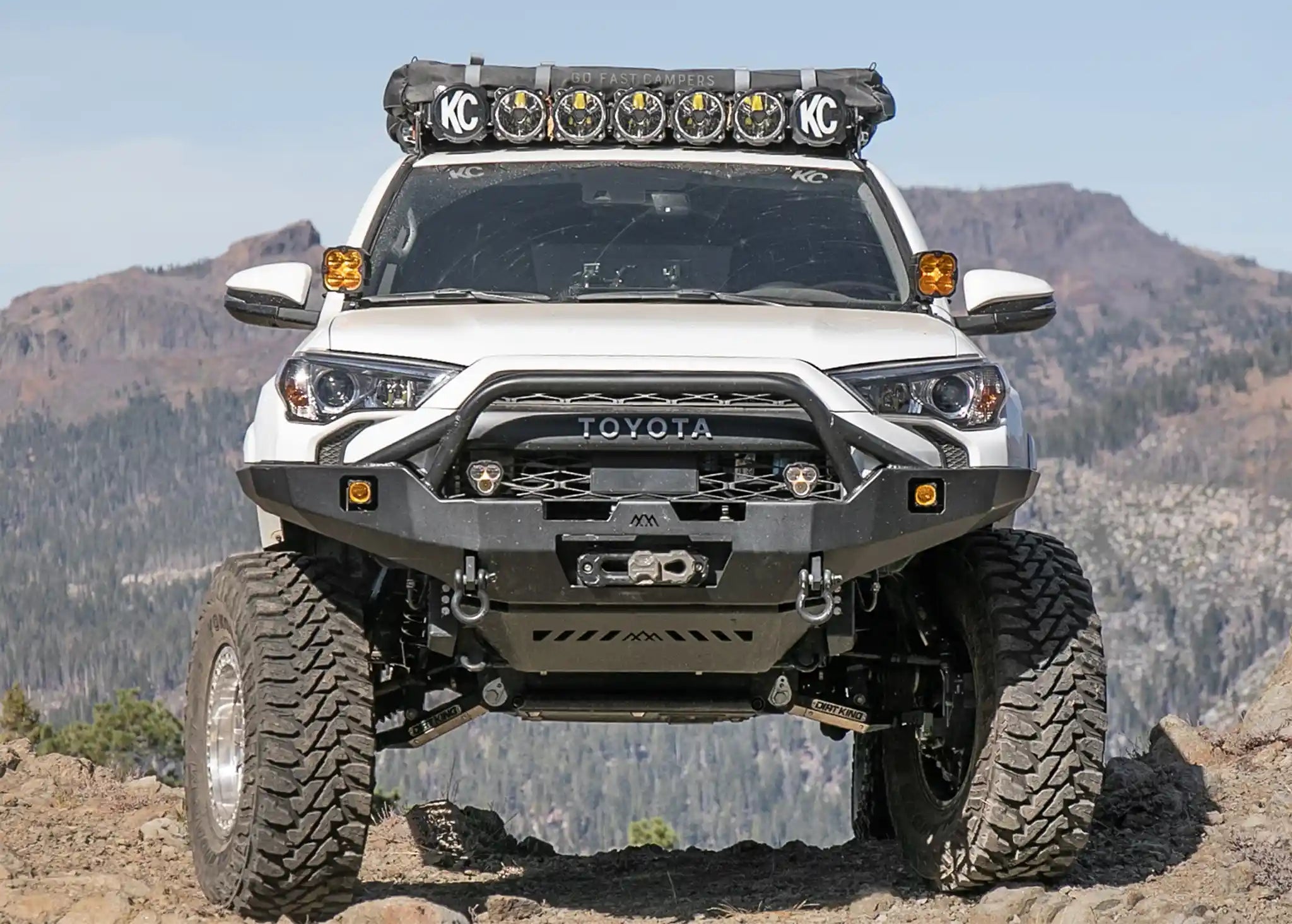 Hi - Lite Overland Toyota 4Runner Front Bumper 5th Gen (2010 - 2024) [PreRunner Bull Bar] - TEQ Offroad