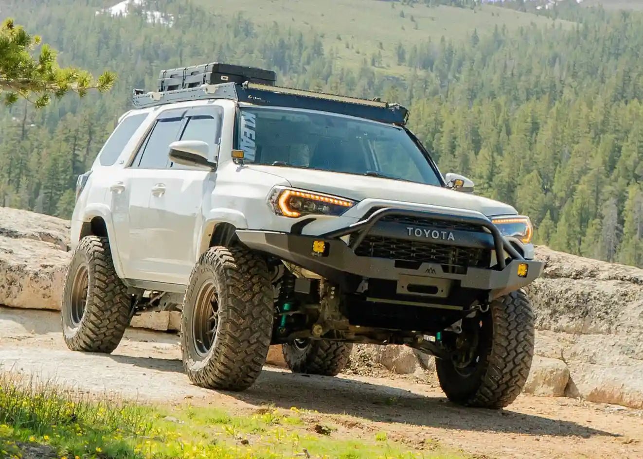 Hi - Lite Overland Toyota 4Runner Front Bumper 5th Gen (2010 - 2024) [PreRunner Bull Bar] - TEQ Offroad