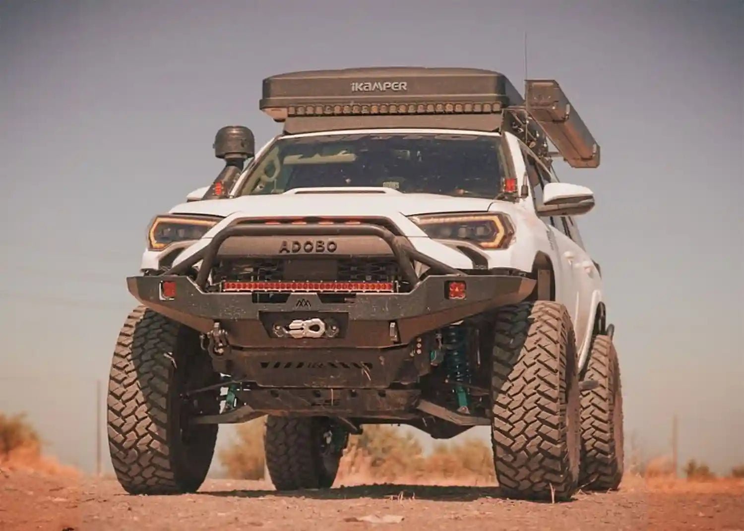 Hi - Lite Overland Toyota 4Runner Front Bumper 5th Gen (2010 - 2024) [PreRunner Bull Bar] - TEQ Offroad