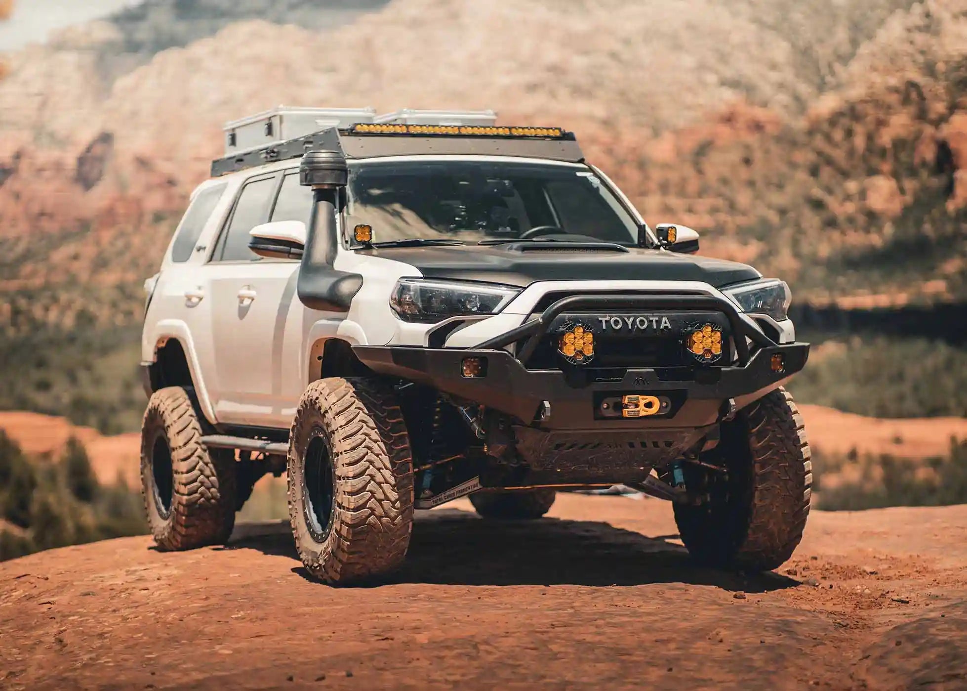 Hi - Lite Overland Toyota 4Runner Front Bumper 5th Gen (2010 - 2024) [PreRunner Bull Bar] - TEQ Offroad