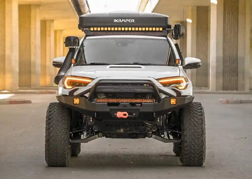 Hi - Lite Overland Toyota 4Runner Front Bumper 5th Gen (2010 - 2024) [PreRunner Bull Bar] - TEQ Offroad