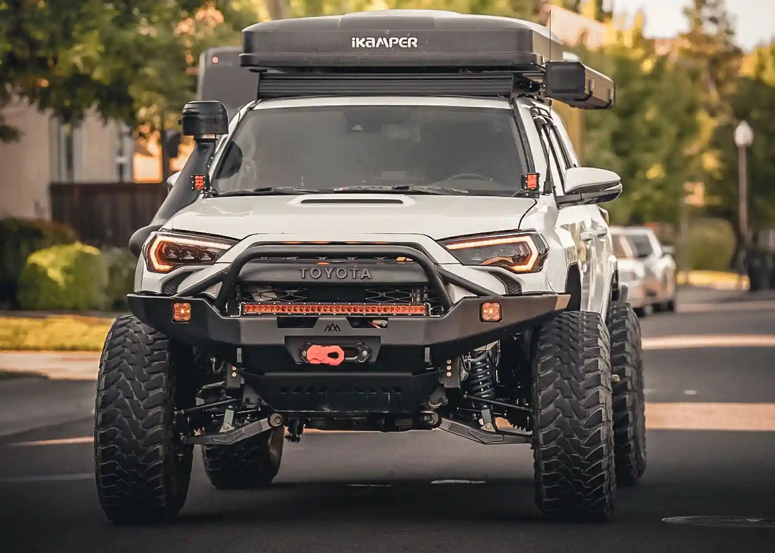 Hi - Lite Overland Toyota 4Runner Front Bumper 5th Gen (2010 - 2024) [PreRunner Bull Bar] - TEQ Offroad