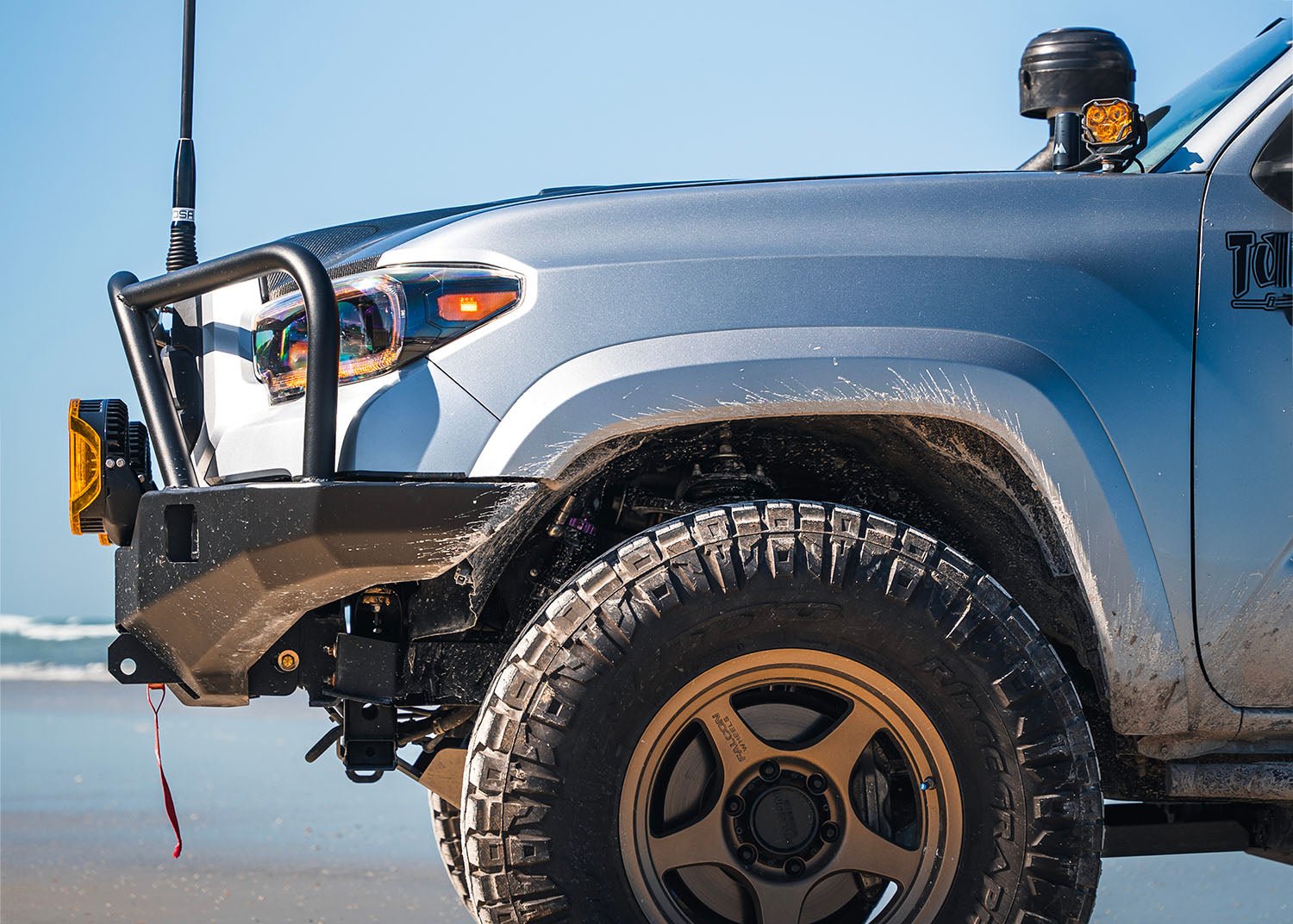 Hi - Lite Overland Toyota Tacoma Front Bumper 3rd Gen (2016 - 2023) [Bull Bar] - TEQ Offroad