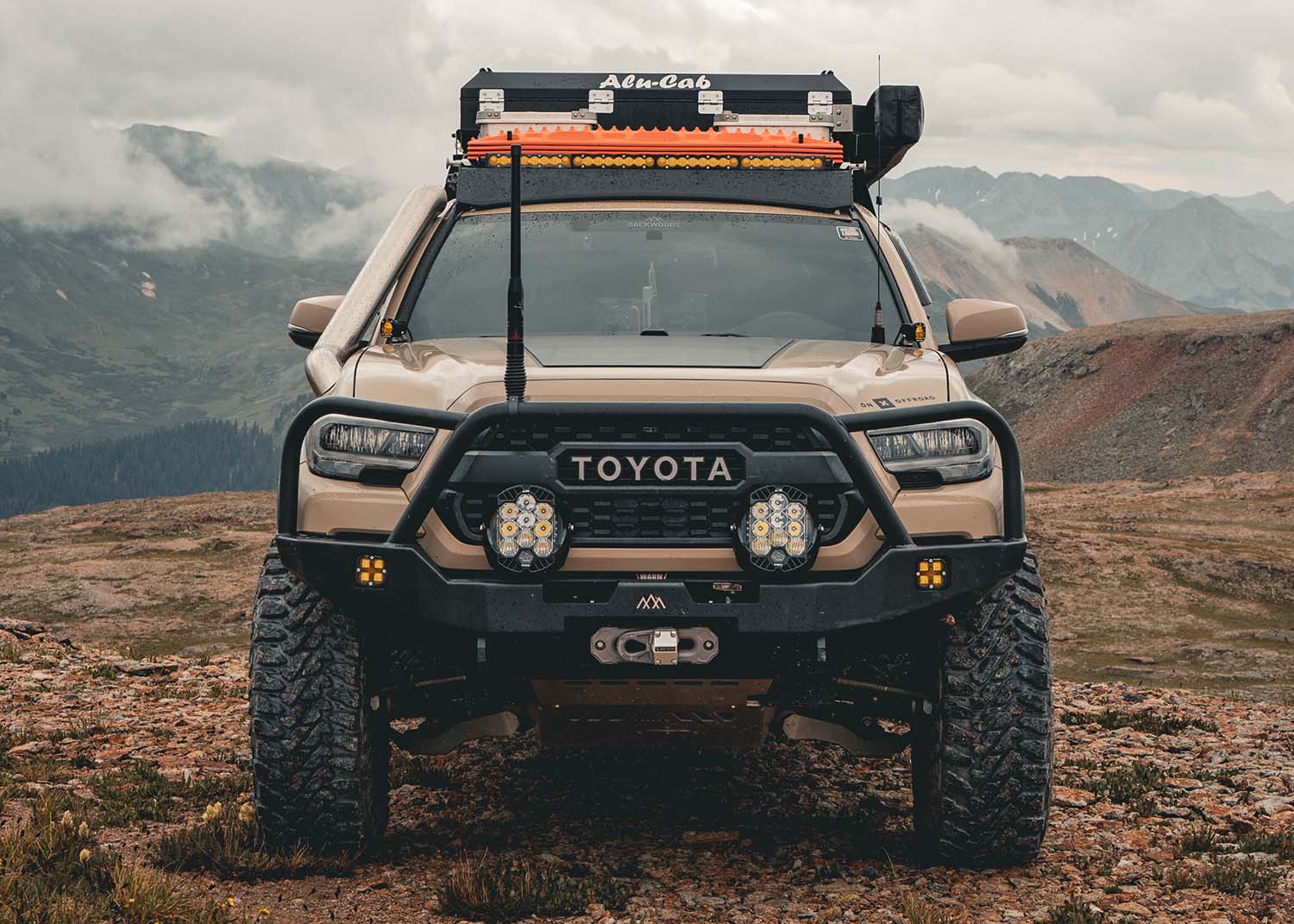 Hi - Lite Overland Toyota Tacoma Front Bumper 3rd Gen (2016 - 2023) [Bull Bar] - TEQ Offroad