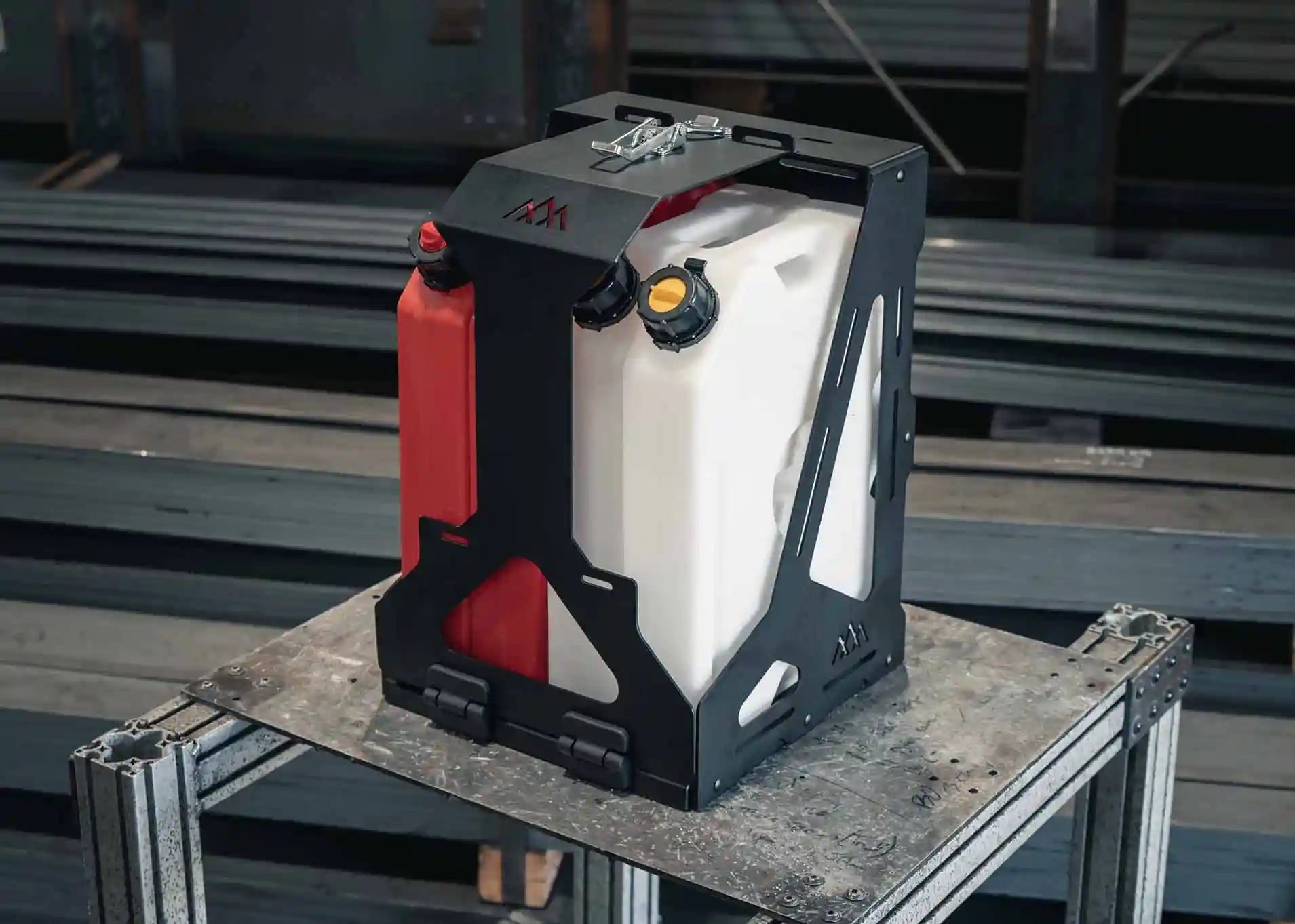 Jerry's Can Holder - Dual Universal Jerry Can Carrier - TEQ Offroad