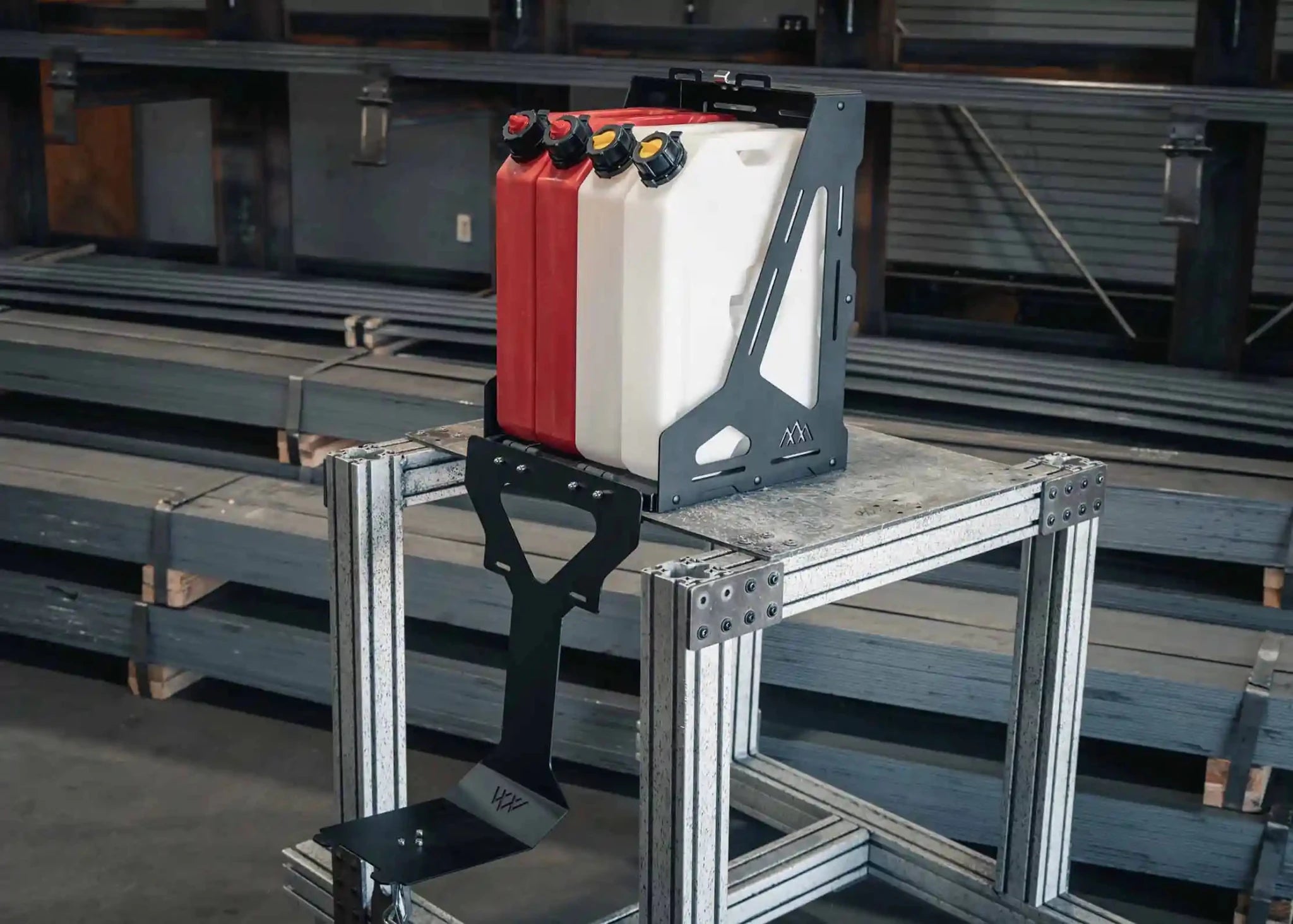 Jerry's Can Holder - Dual Universal Jerry Can Carrier - TEQ Offroad