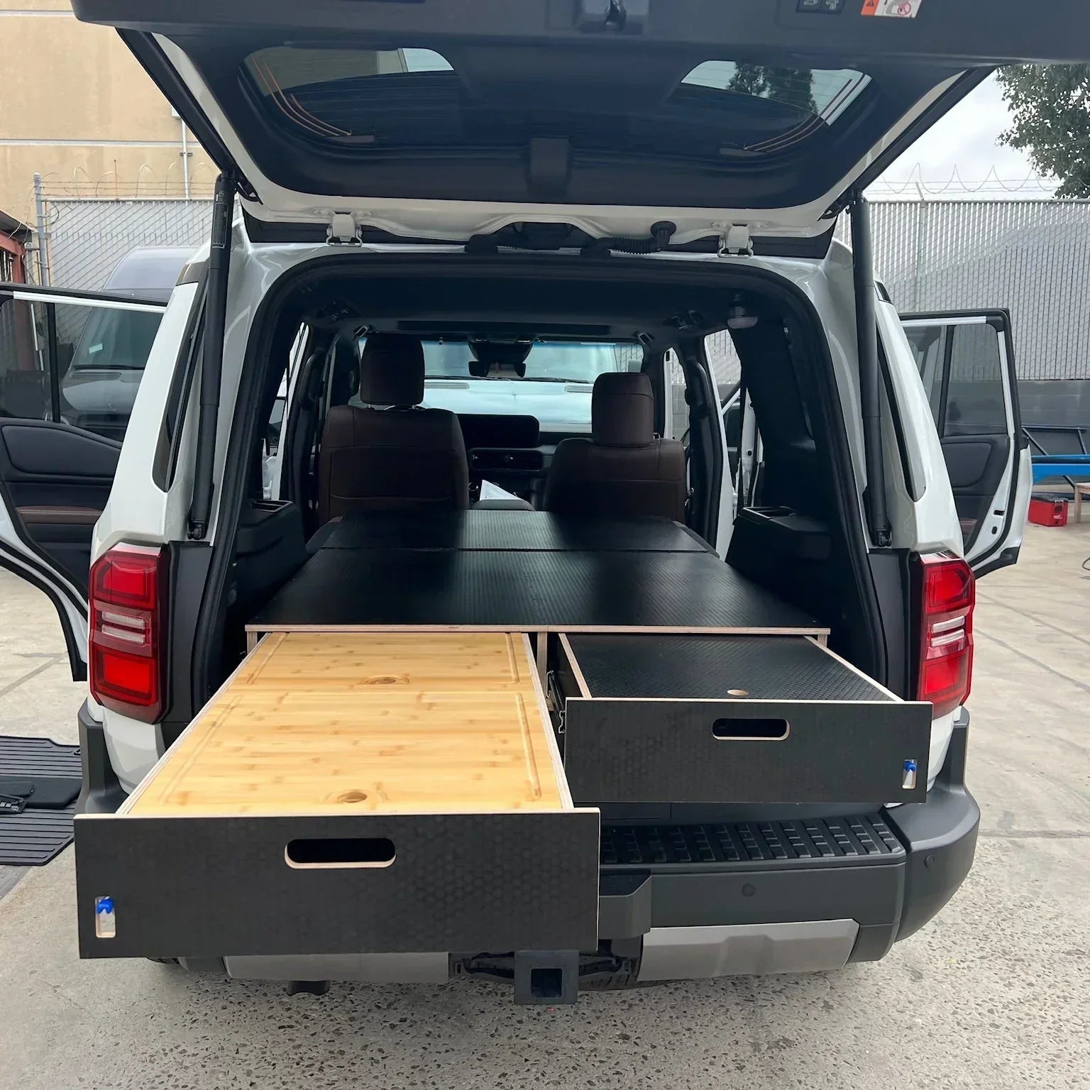 Land Cruiser 250 Dual Drawer Storage PreCut Kit - 2 Options - TEQ Offroad