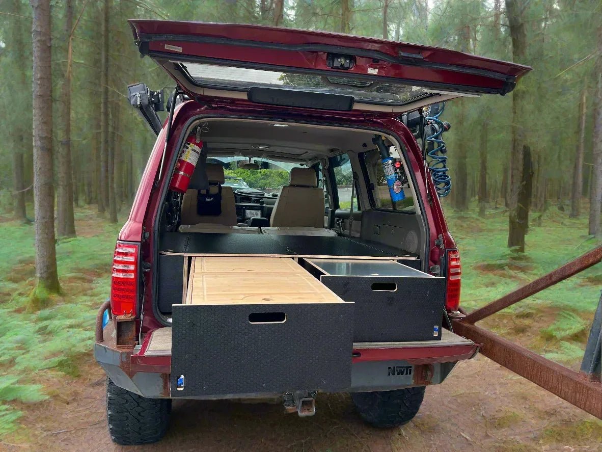Land Cruiser 80 Series Dual Drawer Pre - Cut Kit! - 2 options - TEQ Offroad