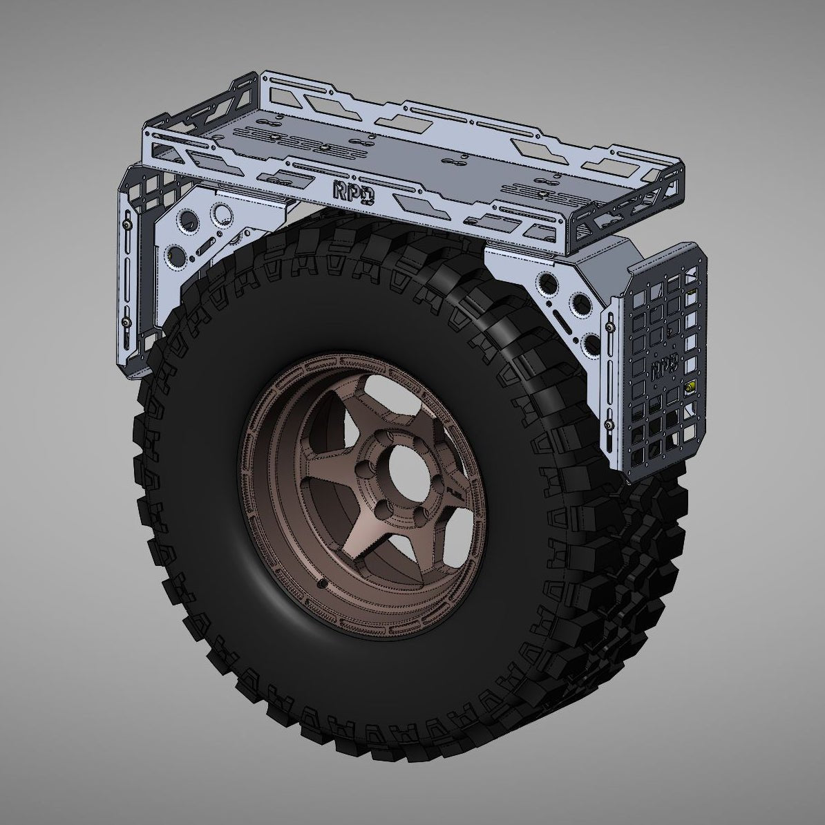 Spare Tire Accessory Tray Rack - TEQ Offroad