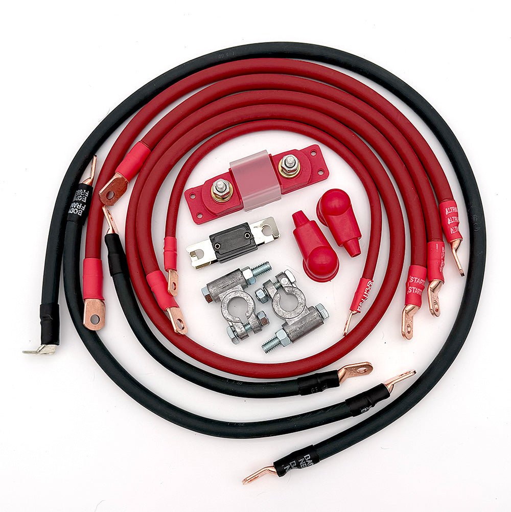 Toyota Land Cruiser Big 7 Battery Cable Kit (FZJ80 - 1993 - 1997) - TEQ Offroad