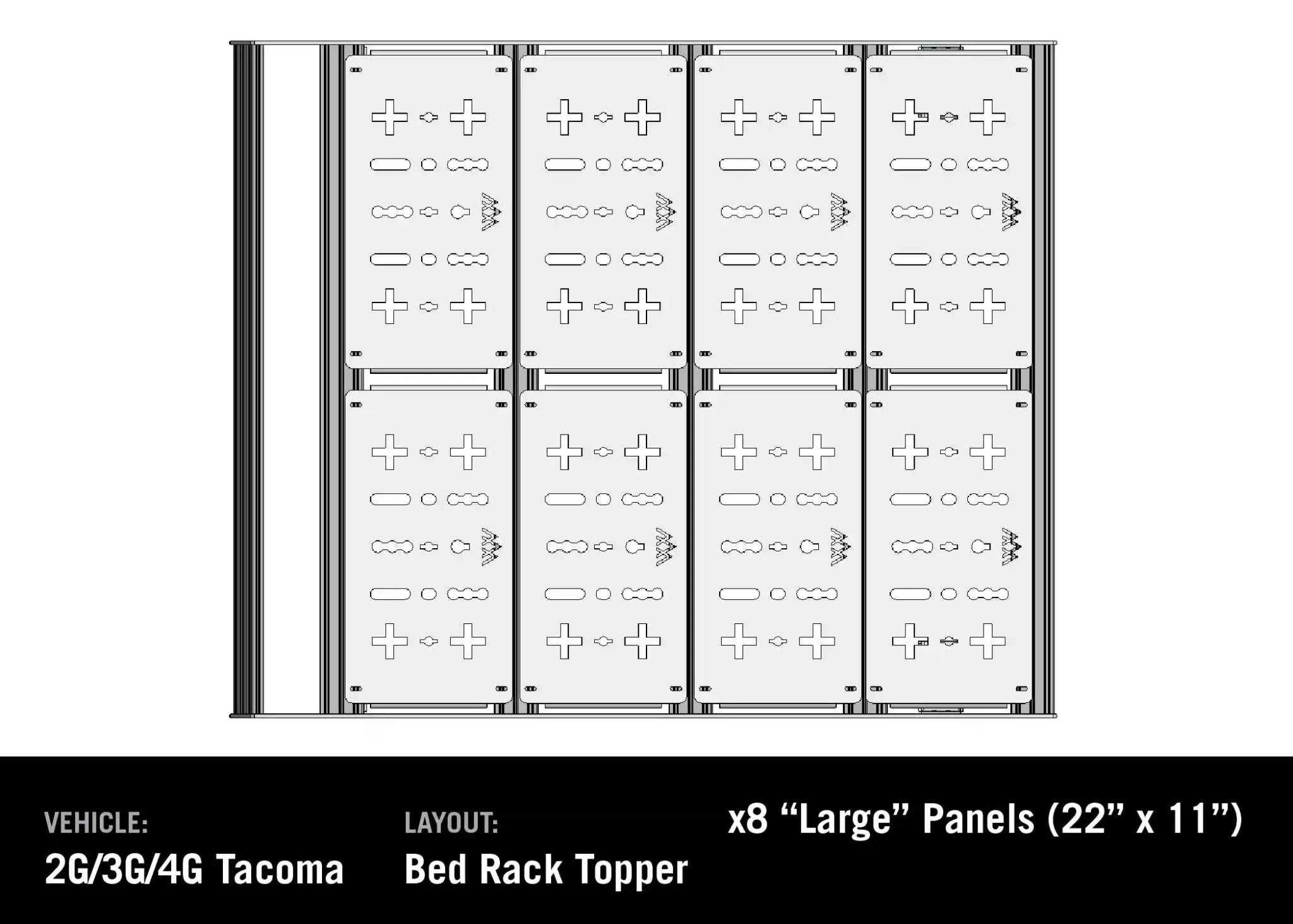 Toyota Tacoma Bed Rack - DRIFTR Topper (Add - on) - TEQ Offroad