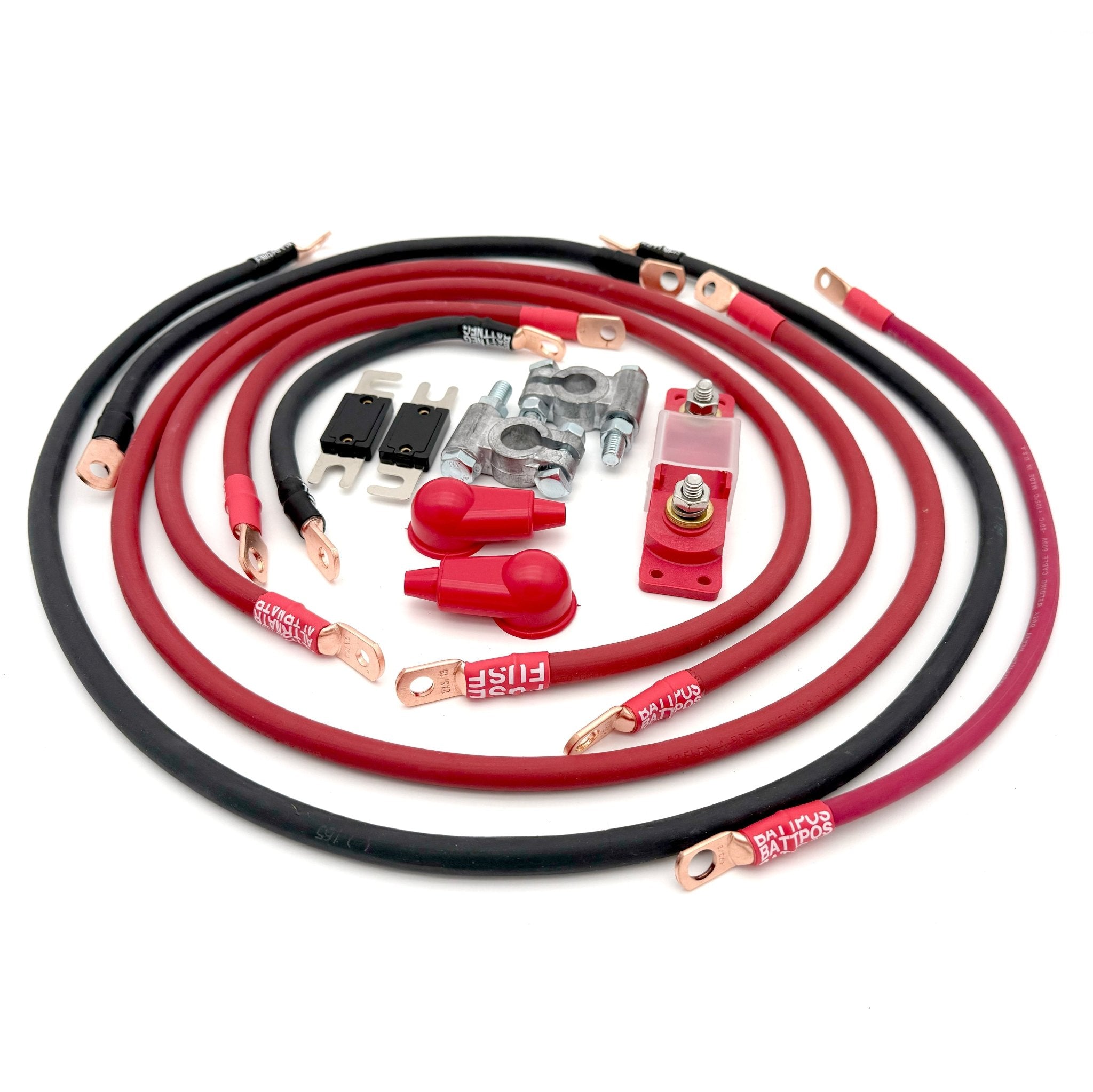 Toyota Tacoma Big 7 Battery Cable Kit (Gen 1 - 1995 - 2004) - TEQ Offroad